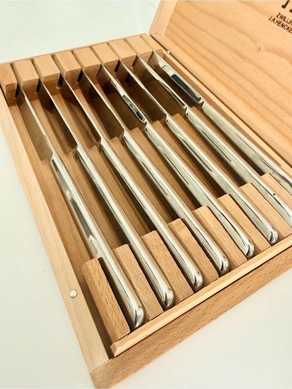 Zwilling J.A. Henckels 8-Piece Stainless Steel Steak Knife Set w/ Wooden Present